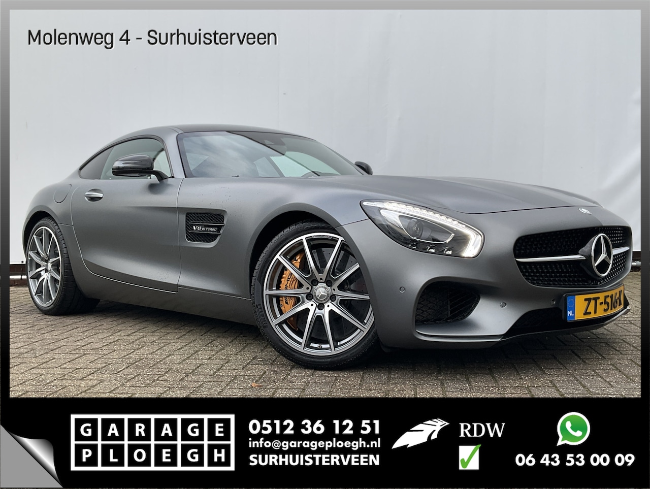 Mercedes-Benz AMG GT - 4.0 S TURBO 510pk Pano Ceramic Burmester Memory Frozen-Gre - AutoWereld.nl