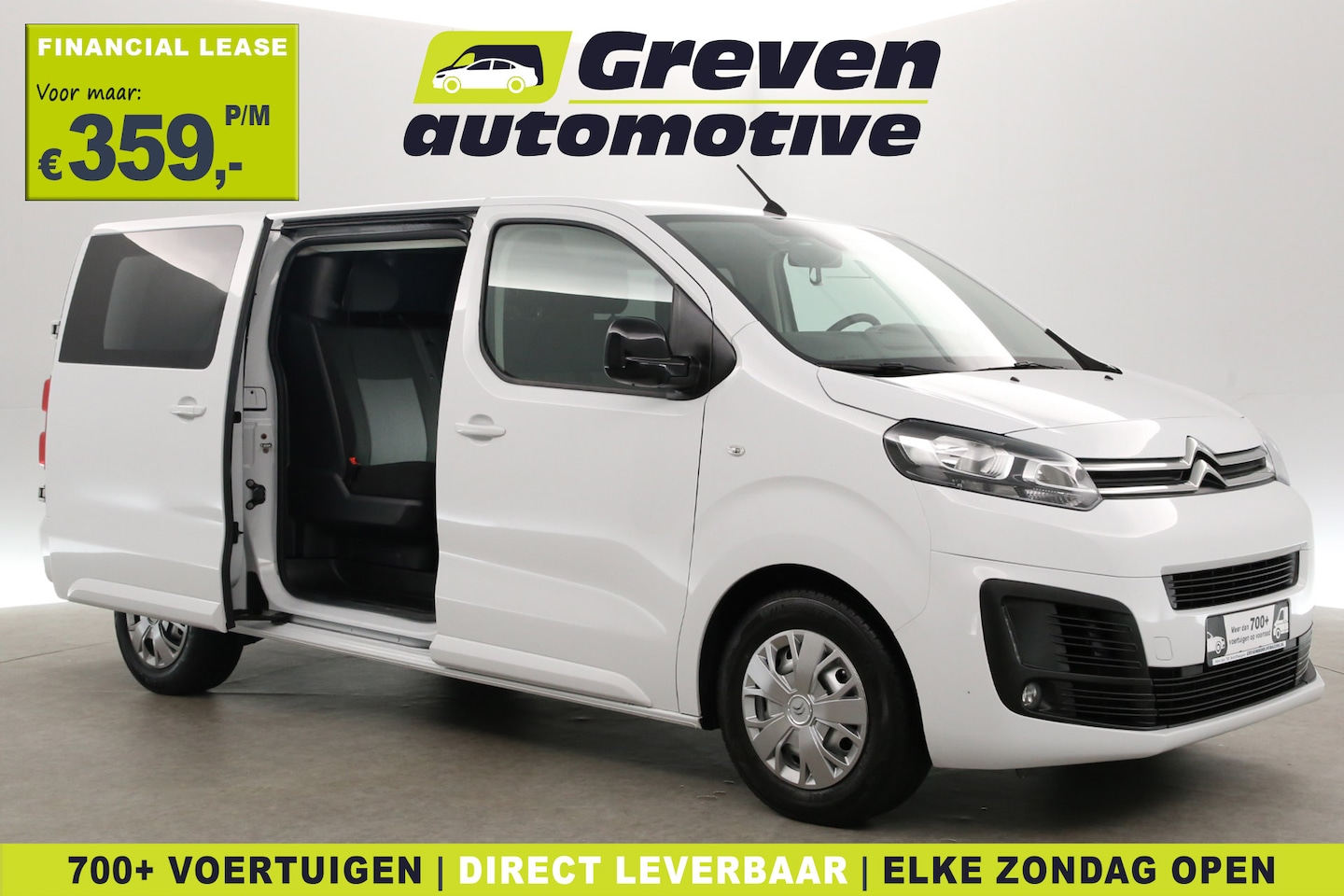 Opel Vivaro - Citroën Jumpy 2.0 BlueHDI 145PK L3H1 | DC | 6 Zits |  Airco | Cruise | Trekhaak | Carplay - AutoWereld.nl