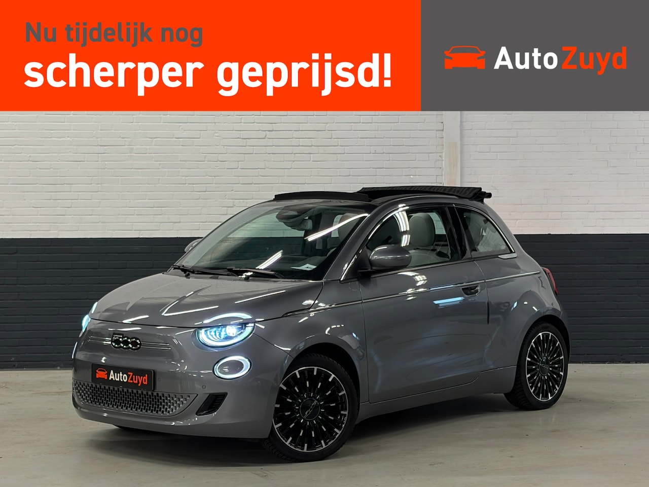 Fiat 500 C - La Prima 42 kWh Cabrio Leder / Navi / LED / Camera / DAB - AutoWereld.nl