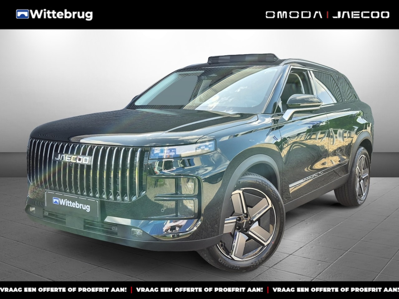 Jaecoo 7 - SHS 1.5 PHEV Exclusive met 1500 KG trekgewicht, 1200 KM RANGE Navigatie, Elektrische achte - AutoWereld.nl