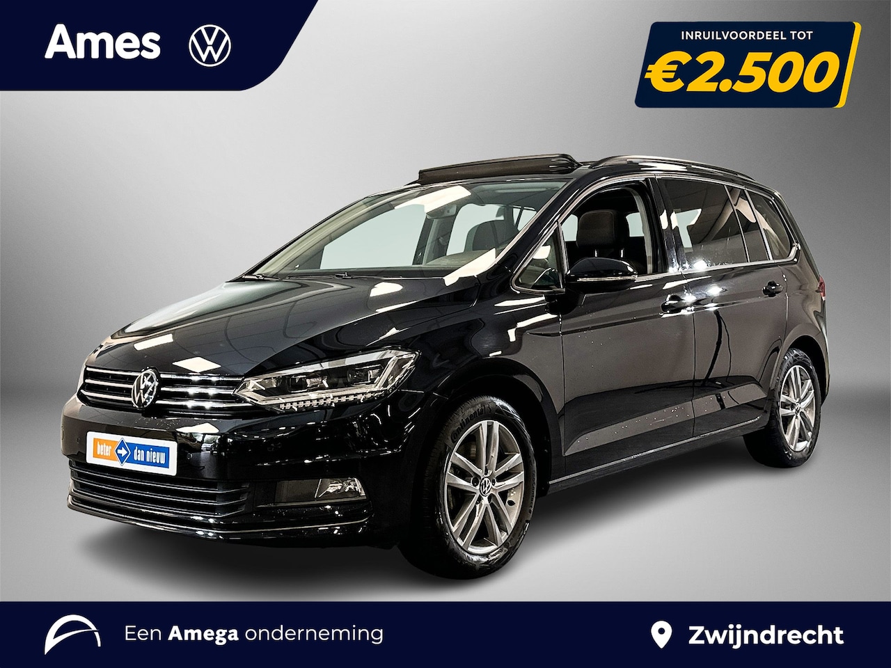 Volkswagen Touran - 1.5 TSI 150pk Highline 7p Panoramaschuif-kanteldak | 17inch | Voorstoelen verwarmbaar - AutoWereld.nl