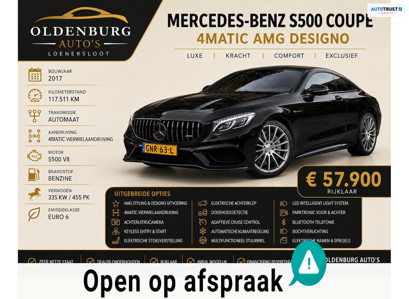 Mercedes-Benz S-klasse Coupé - S 500 4Matic AMG Designo - AutoWereld.nl