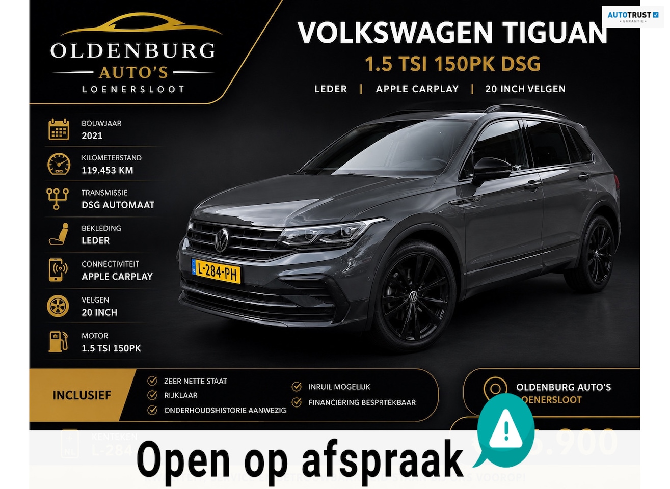 Volkswagen Tiguan - 1.5 TSI 150PK | DSG | Leer | Carplay |20 Inc - AutoWereld.nl