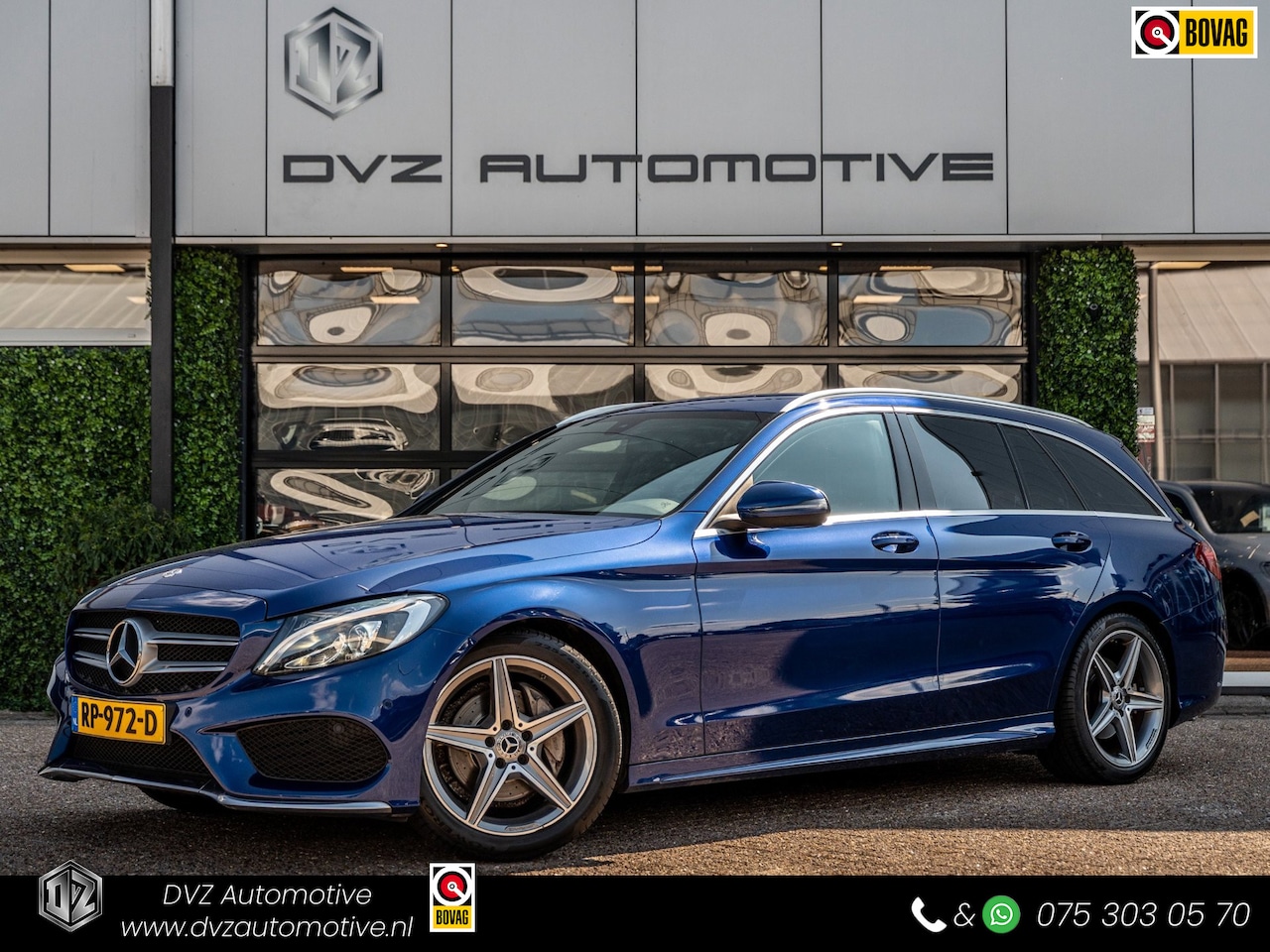 Mercedes-Benz C-klasse Estate - 180 Business Solution AMG | Leder | Camera | Trekhaak - AutoWereld.nl