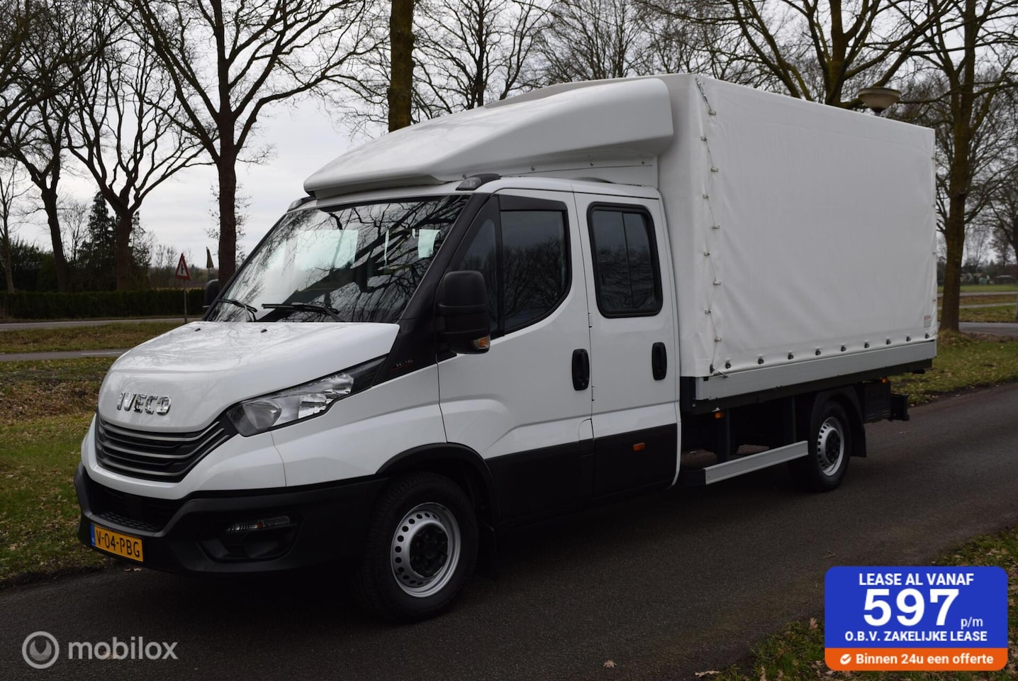 Iveco Daily - 35S18D 3.0 180pk |Open Laadbak met huif | Dubbele Cabine | wb410 DC - AutoWereld.nl