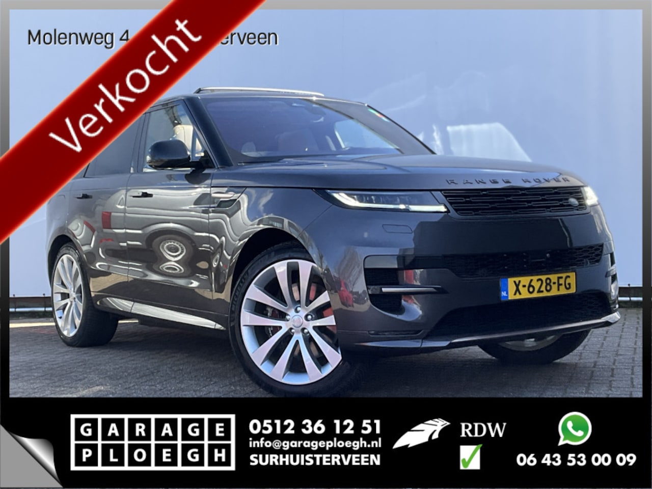 Land Rover Range Rover Sport - 3.0 P440e Dynamic HSE HUD Pano Meridian Memory Leer 360Cam Trekhaak BOMVOL! - AutoWereld.nl