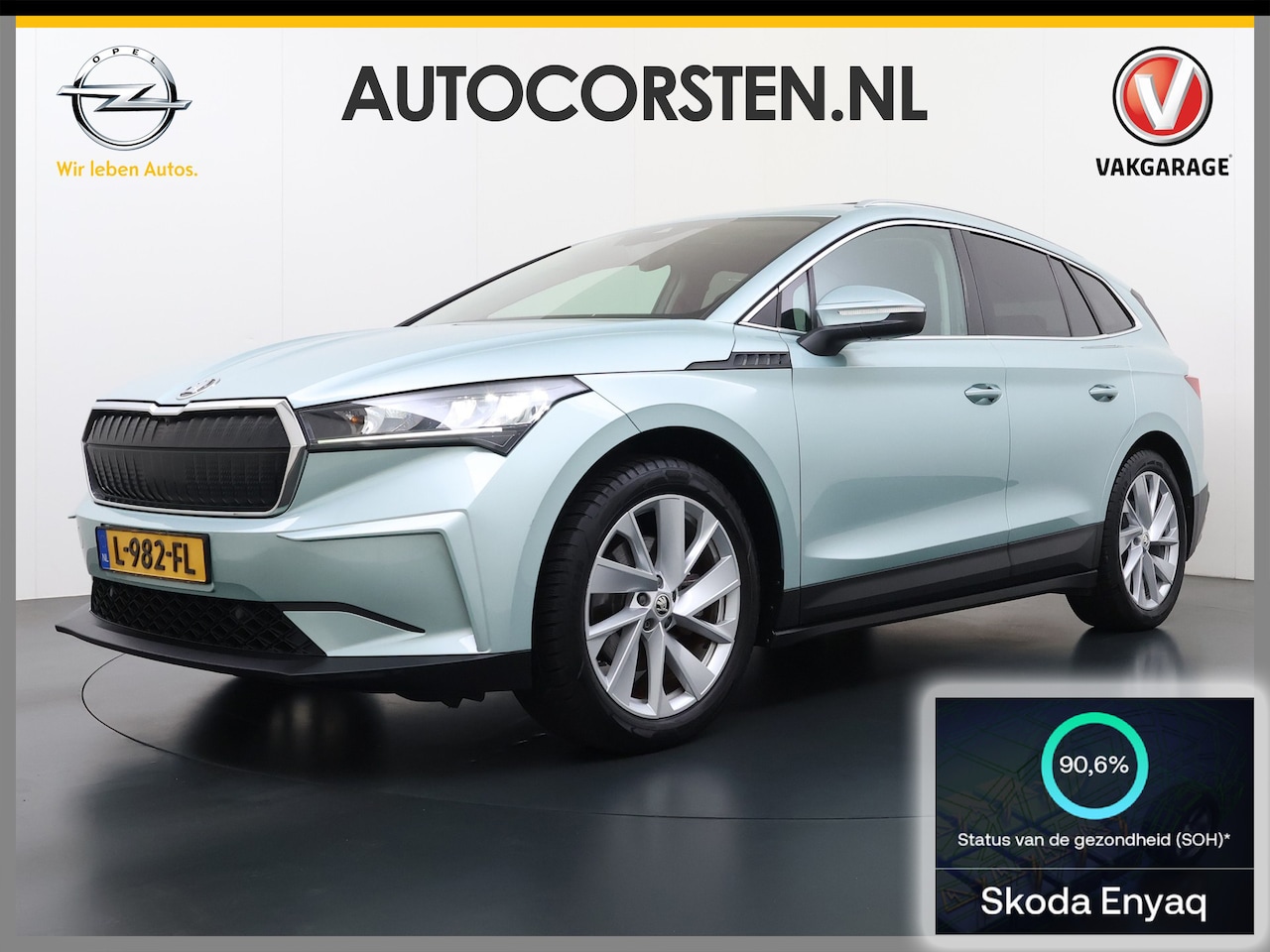 Skoda Enyaq iV - 60 Panoramadak Leder Stuur+Stoel+Achterbankverwarming 3-Zone Ecc Navi Apple Carplay Androi - AutoWereld.nl