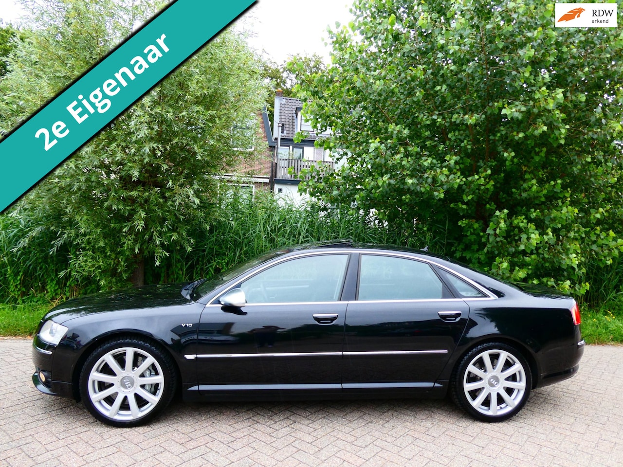 Audi A8 - 5.2 S8 V10 450pk 4WD 2e eig. Leder Navi Schuifdak Xenon Historie - AutoWereld.nl