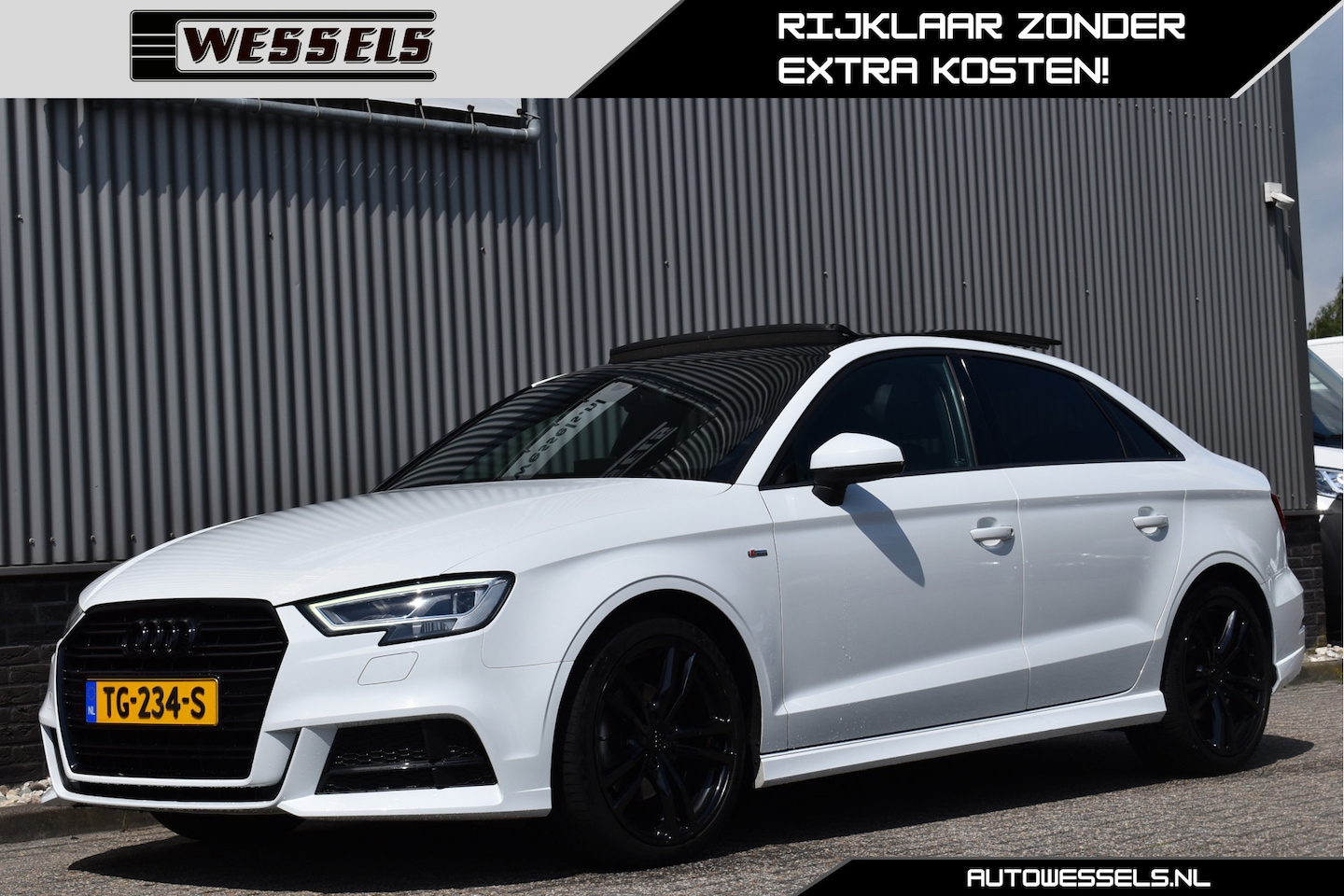 Audi A3 Limousine - 1.5 TFSI 2x S Line Edition NL-auto, Panorama, Cruise, Blackstyle, LED, Soundsystem. Climat - AutoWereld.nl