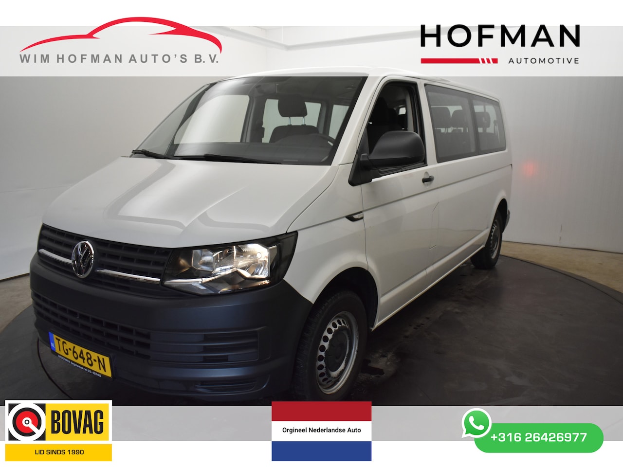 Volkswagen Transporter Kombi - 2.0 TDI L2H1 Airco 2+2+2+3 Opstelling - AutoWereld.nl