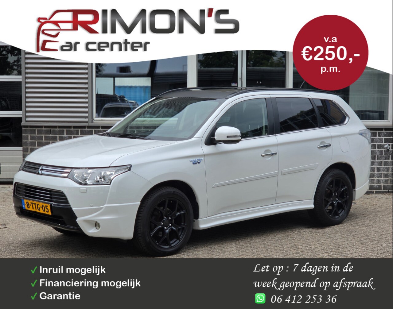 Mitsubishi Outlander - 2.0 PHEV Instyle+ Leder Dakraam Navi Camera - AutoWereld.nl