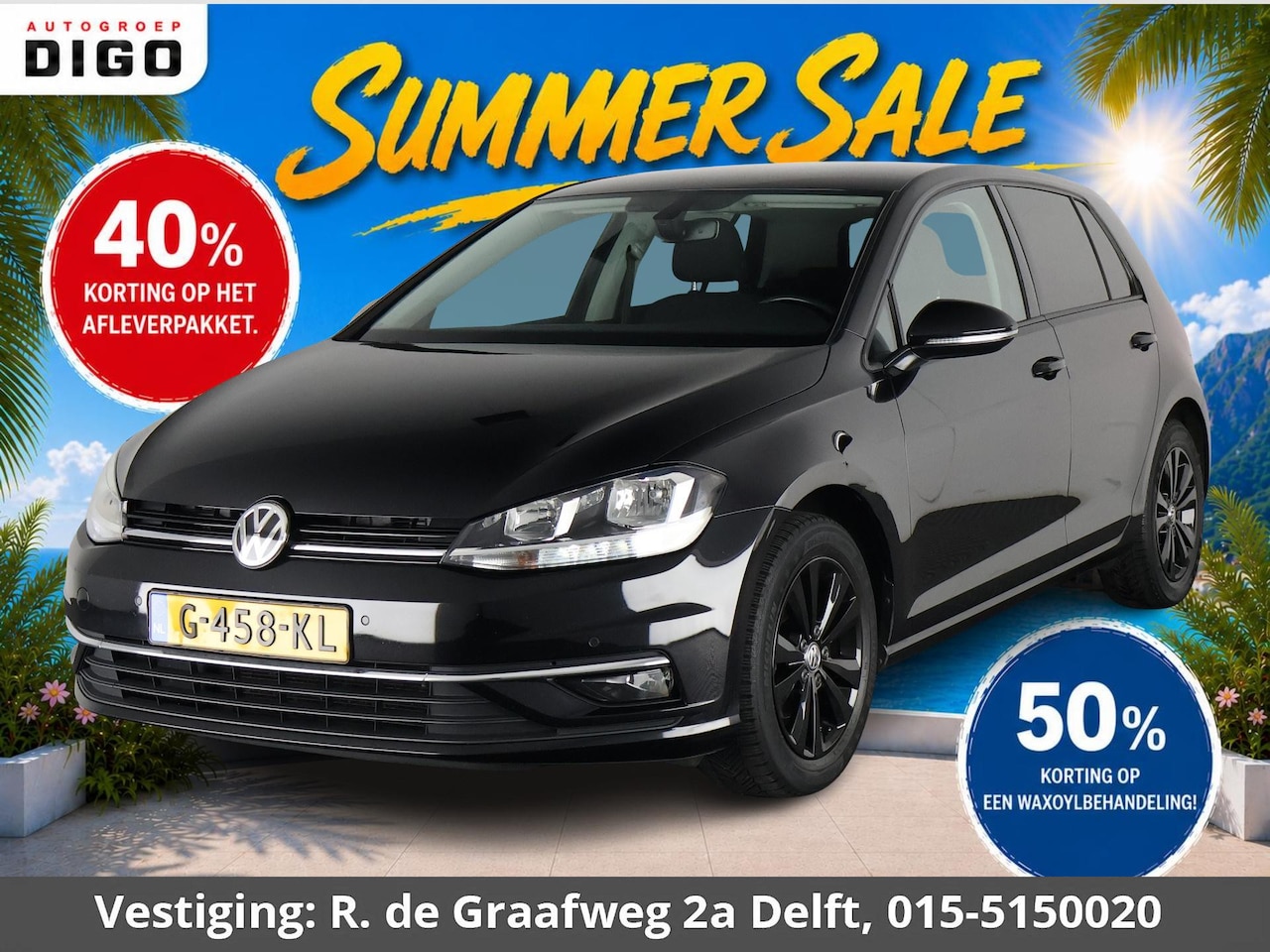 Volkswagen Golf - TSI BLACK EDITION EXECUTIVE PACK GAR TOT8/2029* NAVI.PDC.PRIVACY.CLIMA - AutoWereld.nl