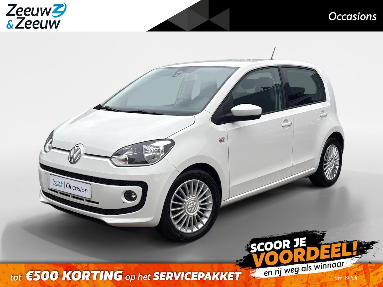 Volkswagen Up! - 1.0 high up! BlueMotion | Cruise Control | Airco | Parkeersensoren achter | 15" inch velge - AutoWereld.nl