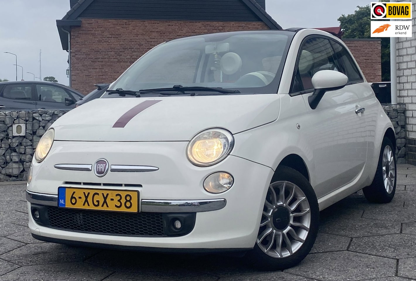 Fiat 500 C - 0.9 TwinAir Lounge Cabrio/ AC/ Leer - AutoWereld.nl