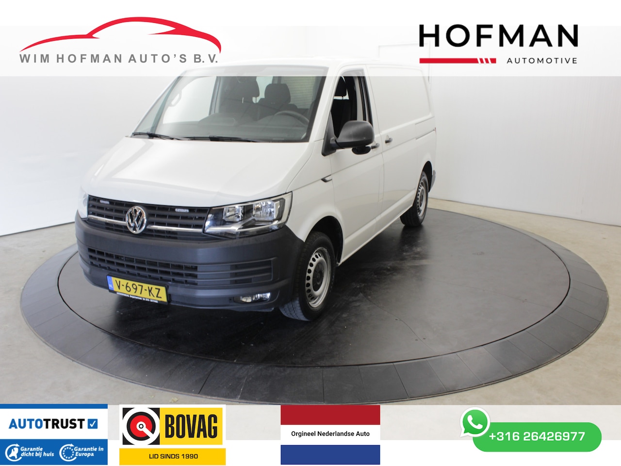 Volkswagen Transporter - 2.0 TDI 150PK Euro 6 Automaat L+R Schuifd Navi 3Pers Trekh PDC Airco Cruise - AutoWereld.nl