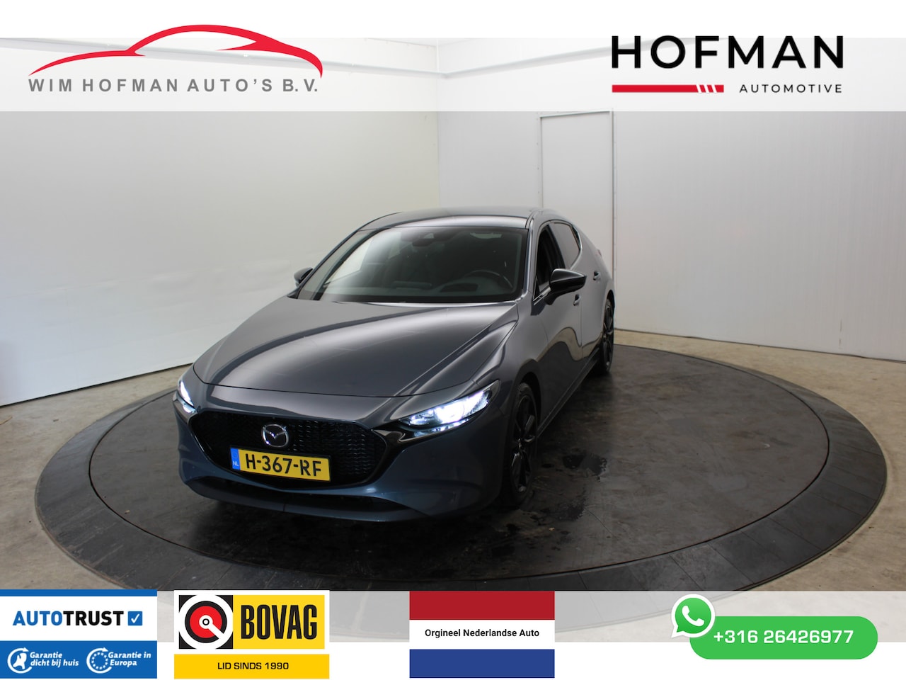 Mazda 3 - 2.0 e-SkyActiv-X M Hybrid 180 PKLuxury Trekh 360ºCamera Bose Vol Leder dodeh detec - AutoWereld.nl
