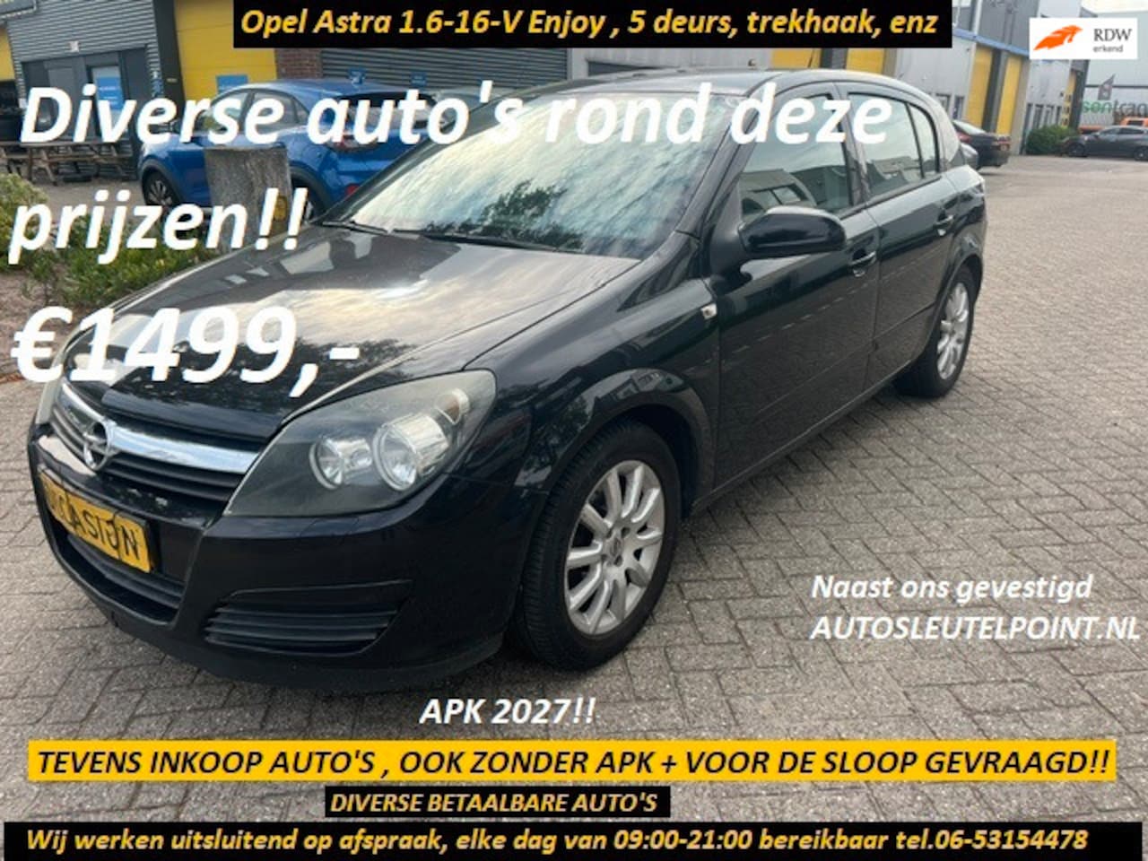 Opel Astra - 1.6 Njoy 1.6 Njoy, Zeer nette Nederlandse auto, diverse rond deze prijzen!! Uitsluitend op afspraak - AutoWereld.nl