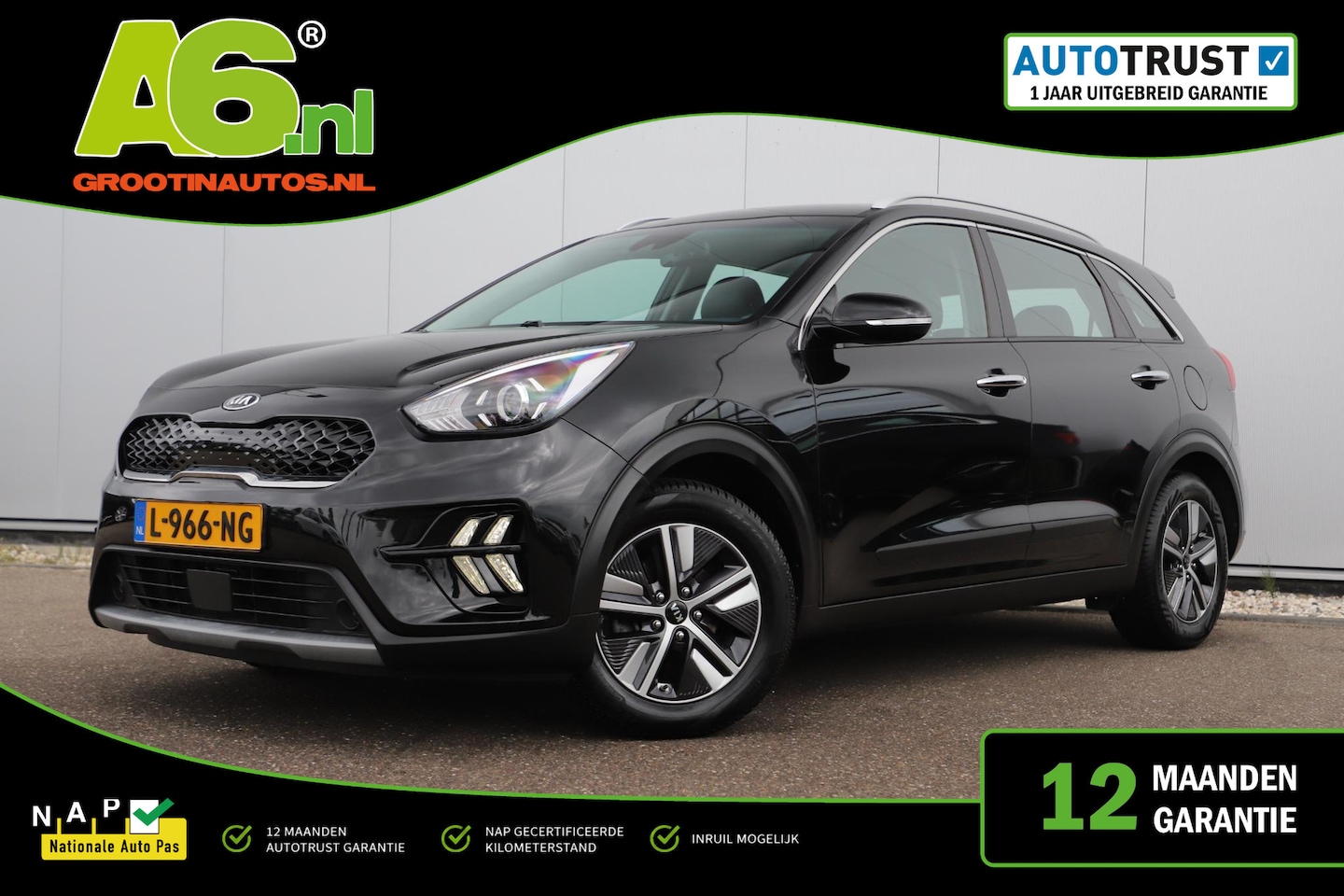 Kia Niro - 1.6 GDi Hybrid DynamicLine Automaat Half Leder Navigatie Achteruitrijcamera Adaptive Cruis - AutoWereld.nl