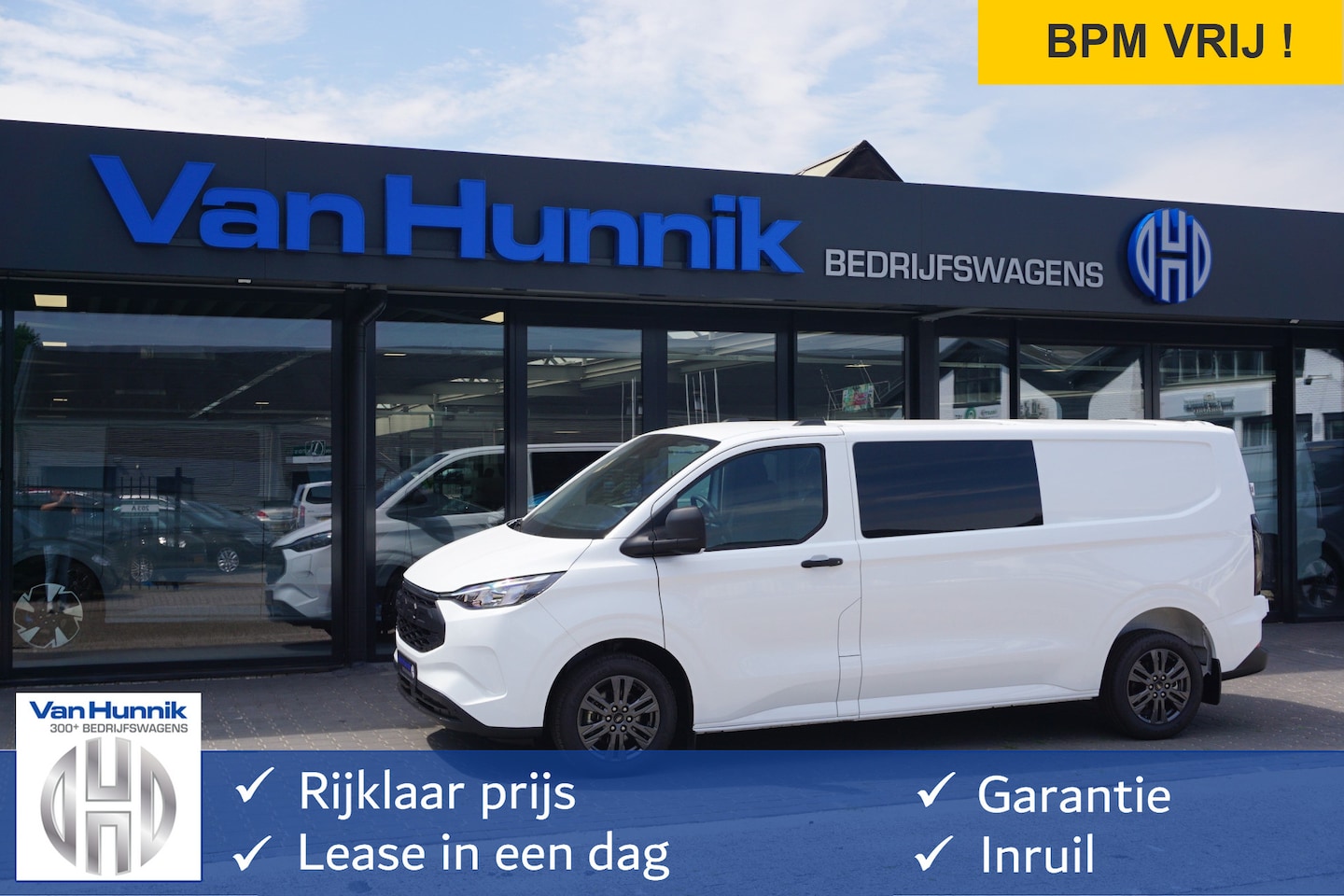 Ford Transit Custom - 320L 2.5 PHEV Hybride 233PK Dubbel Cabine PRIJS INCL. BPM !! 13" Navi, Adap. Cruise, Camer - AutoWereld.nl