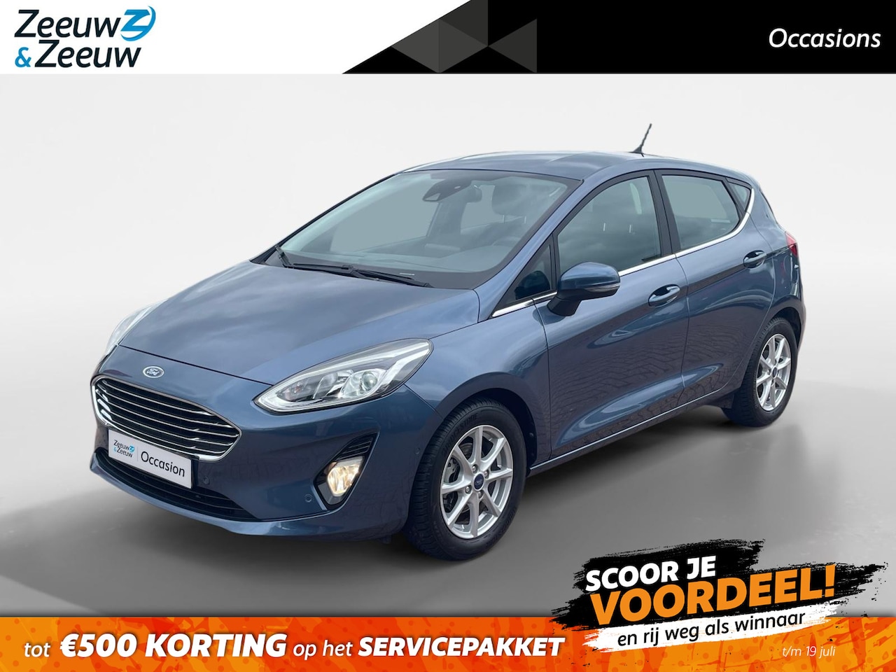 Ford Fiesta - 1.0 EcoBoost Hybrid Titanium X *Navigatie*Parkeersensoren*Cruise Control*Arico*1ste eigena - AutoWereld.nl