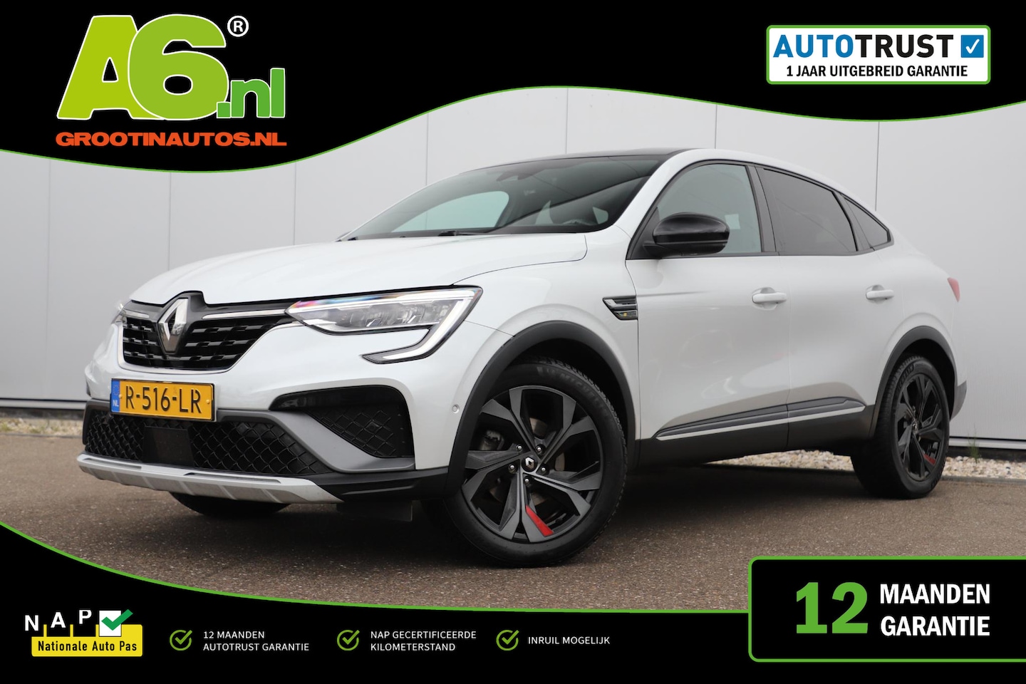 Renault Arkana - 1.6 E-Tech Hybrid 145 R.S. Line Automaat Lederen bekleding 18 inch LMV Navigatie Achteruit - AutoWereld.nl