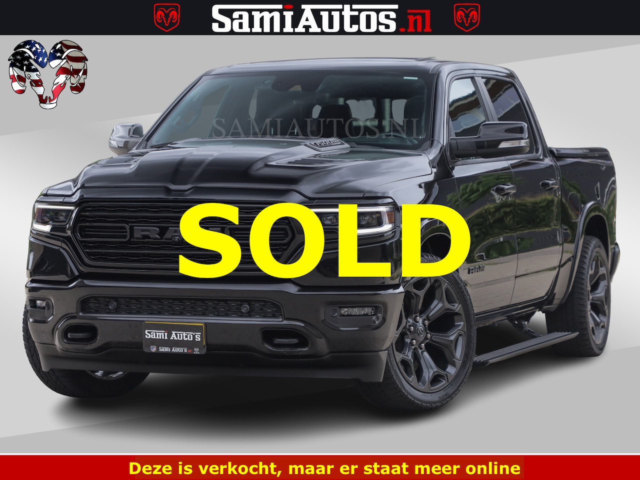 Dodge Ram 1500 - LIMITED NIGHT | BOM VOL | HUD | MWK | LUCHTVERING | PANODAK | 5.7 V8 HEMI 402PK | DC | DUB - AutoWereld.nl