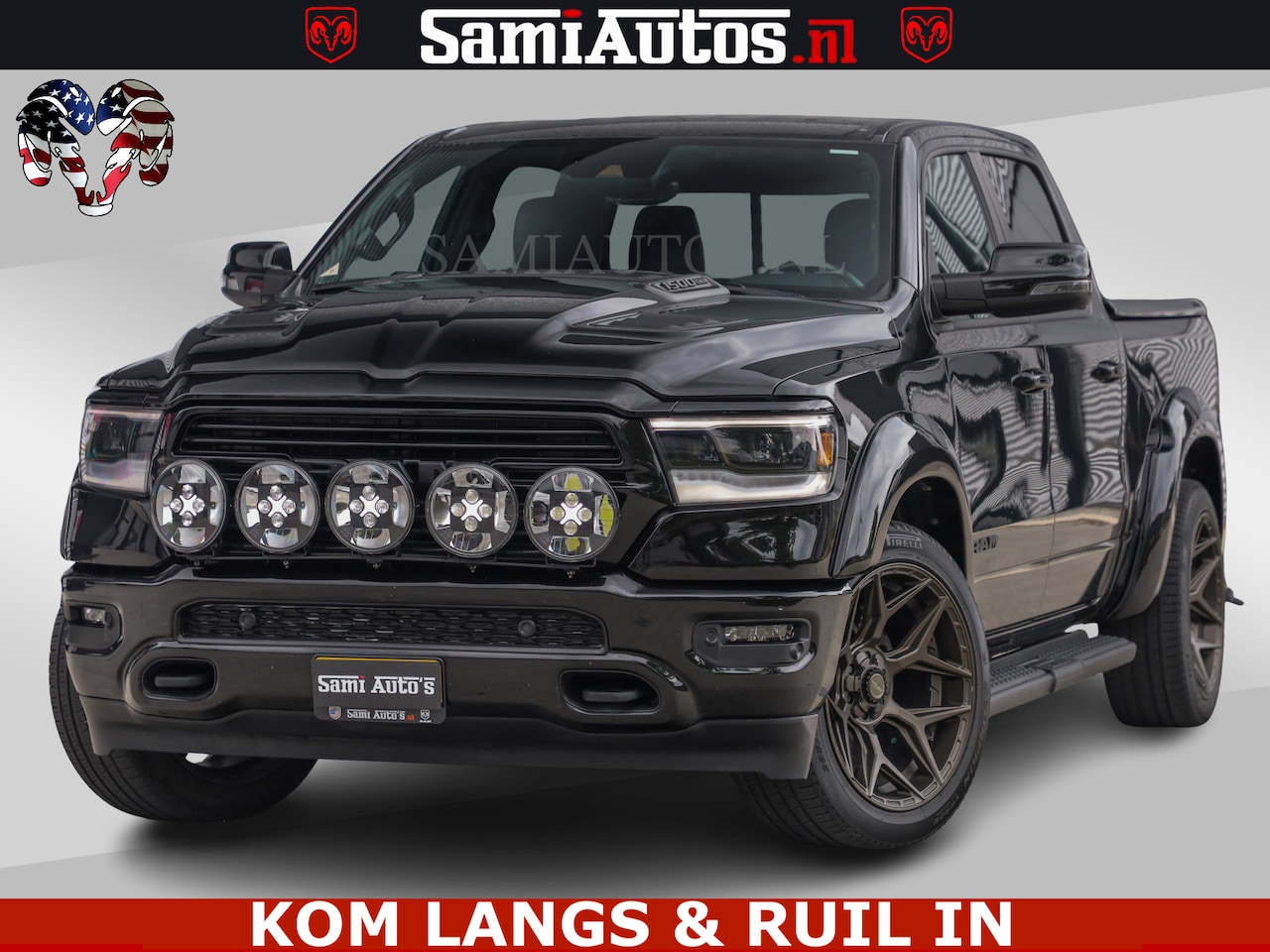 Dodge Ram Pick Up - DE DONDER | 5.7 V8 HEMI | BRONZE BREDE WIELEN | WIDE BODY | OPEN UITLAAT KLEP | ZEER DIK | - AutoWereld.nl