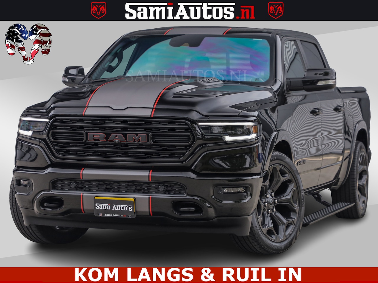 Dodge Ram Pick Up - LIMITED | TRAINHORN | | HUD | UITLAATKLEP | LUCHTVERING | STRIPING | PANODAK | BOM VOL | B - AutoWereld.nl