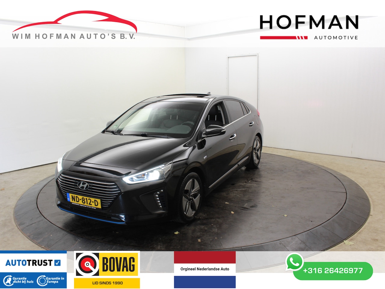 Hyundai IONIQ - 1.6 GDi Premium Leder Pano Camera PDC Elk. Stoel Adap Cruise - AutoWereld.nl