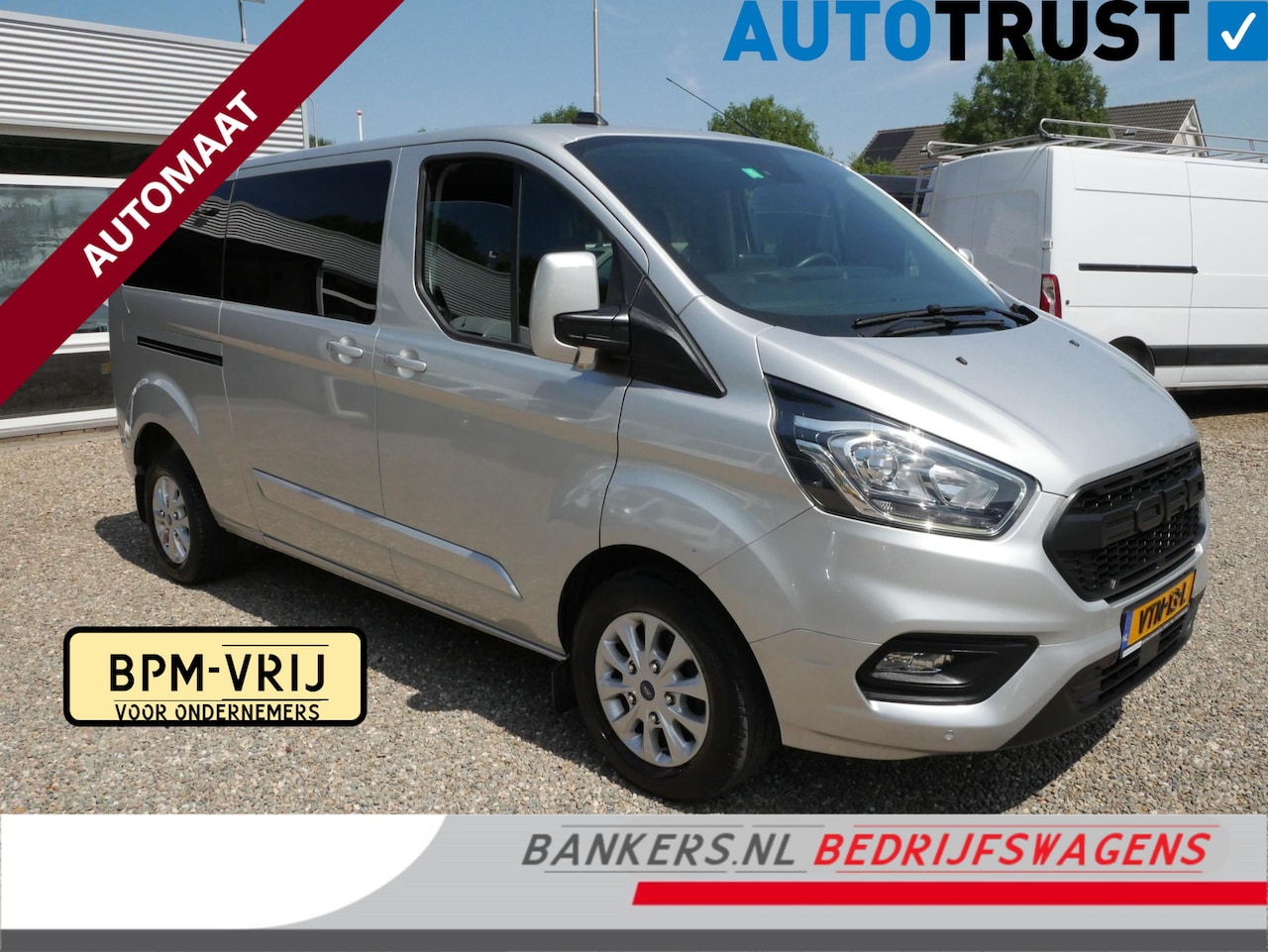 Ford Transit Custom - 2.0 TDCI 170PK L2 Limited Dubbel cabine Automaat Airco 2 x Schuifdeur - AutoWereld.nl