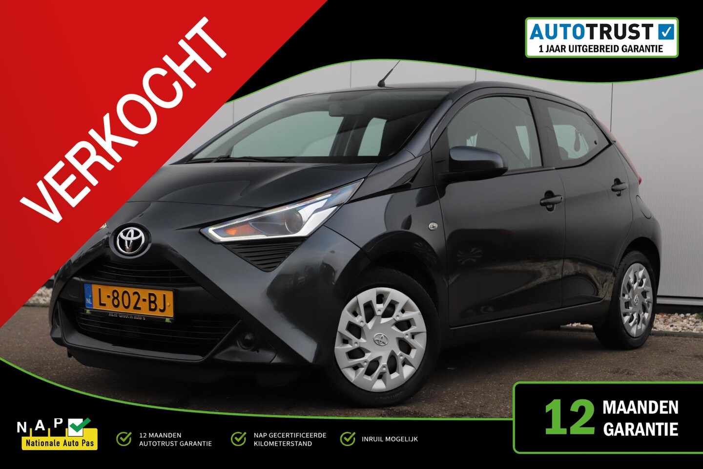 Toyota Aygo - 1.0 VVT-i x-play Automaat Carplay Android/Navigatie Achteruitrijcamera Airco LED - AutoWereld.nl