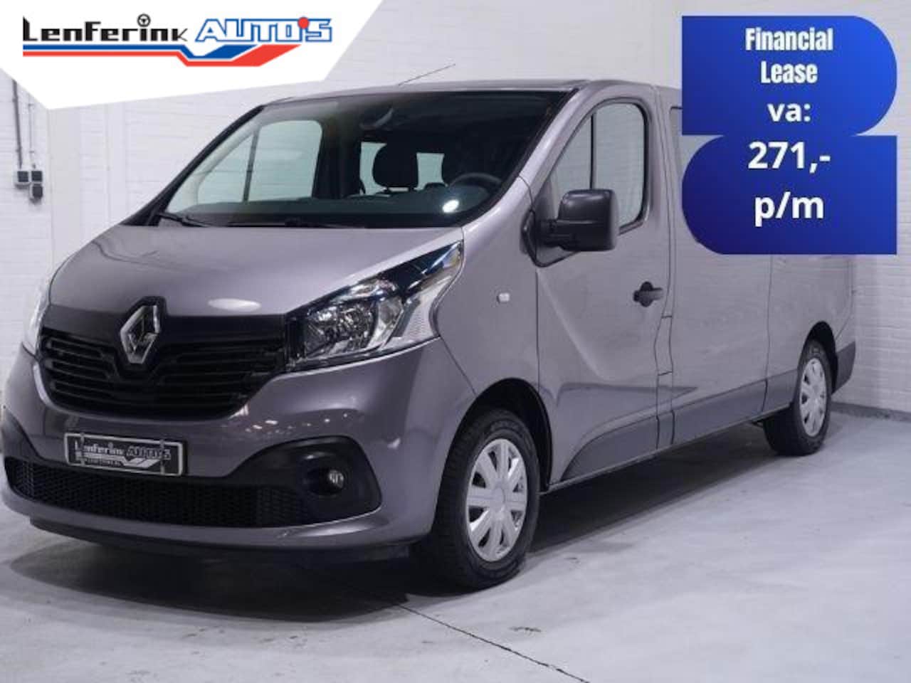 Renault Trafic - 1.6 dCi 125 pk Dubbel Cabine L2 Navi, Trekhaak Airco ECC, Cruise Control, Slechts 117 dkm, - AutoWereld.nl