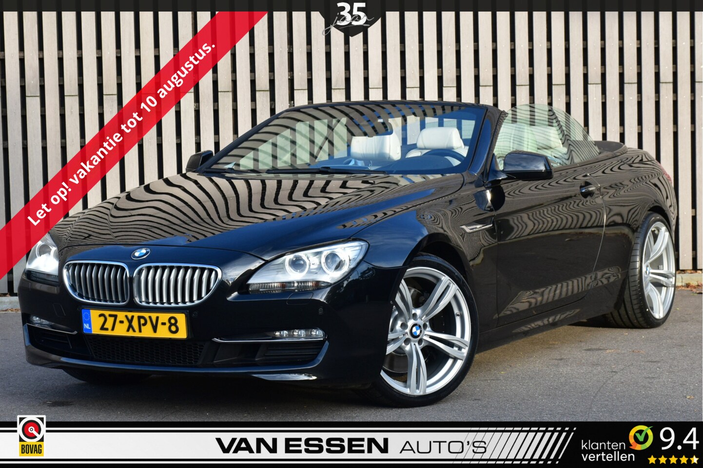 BMW 6-serie Cabrio - 650i High Executive Leder Head-Up Navi 360-Camera 4-Wielsturing Memory NL-AUTO! - AutoWereld.nl
