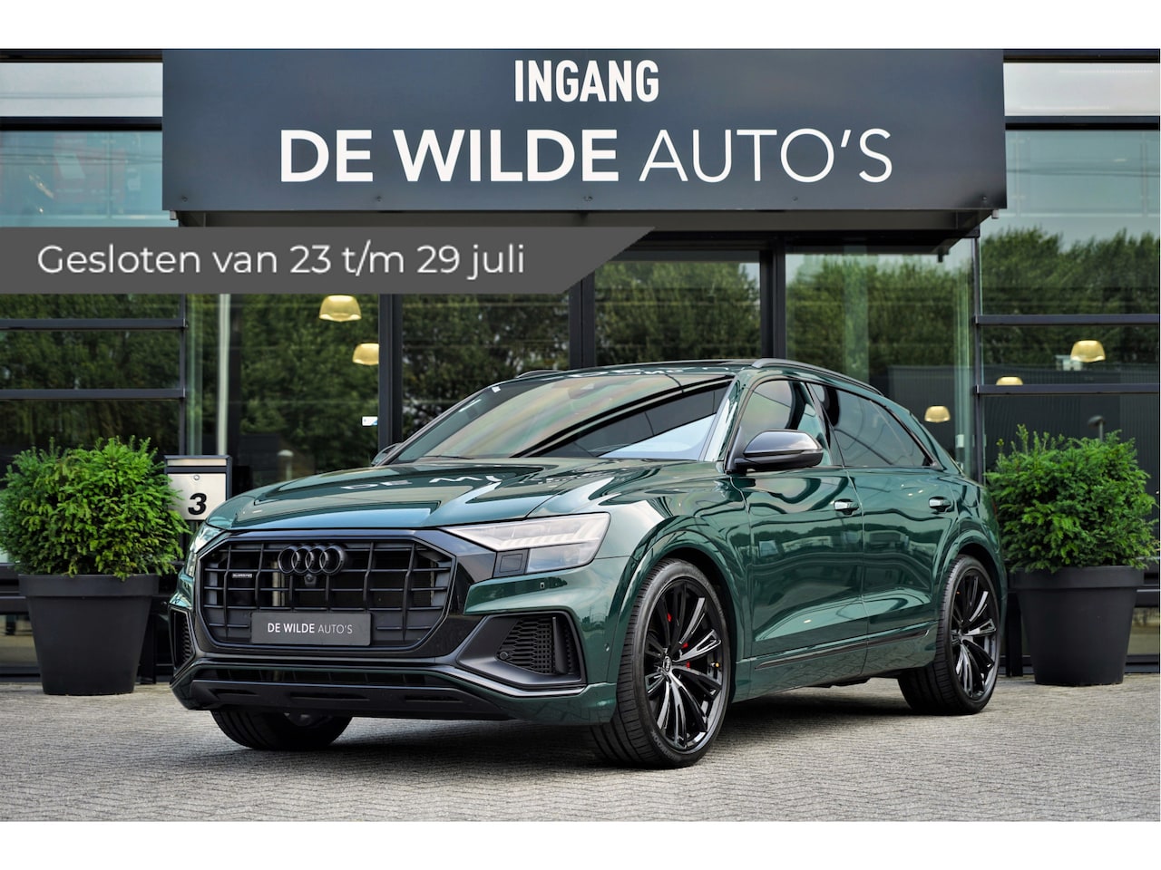 Audi Q8 - 55 TFSI e quattro S-line Competition GoodwoodGreen RS-seats Carbon Pano B&O Head-up - AutoWereld.nl