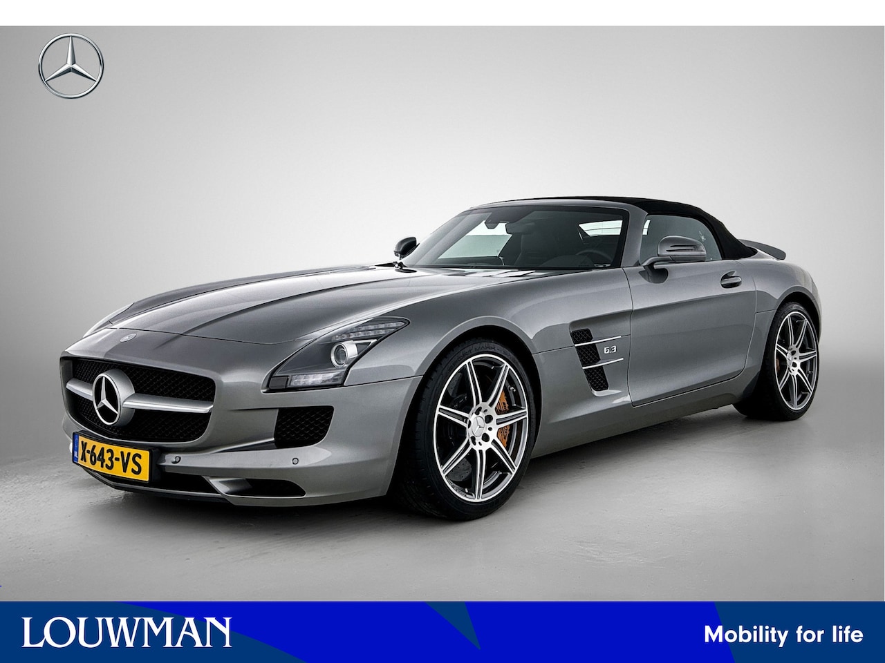 Mercedes-Benz SLS Roadster - 6.3 AMG | AMG Imola Grijs | AMG RIDE CONTROL | AMG Carbon pakket Incl. 12 Maanden Garantie - AutoWereld.nl