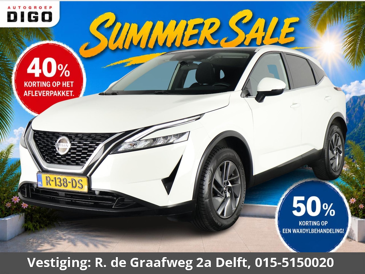 Nissan Qashqai - 1.3 MHEV Xtronic Acenta Automaat | Apple Carplay & AndroidAUTO | Panoramadak | Camera | 1e - AutoWereld.nl