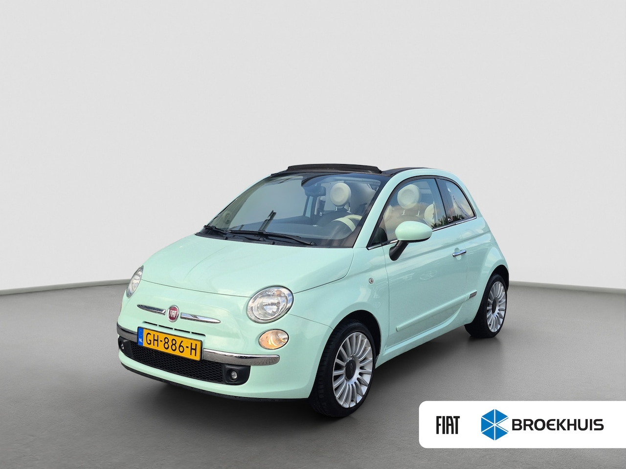 Fiat 500 C - 0.9 TwinAir Turbo Lounge Climate control | Vol leder | Parkeersensoren | Airco | - AutoWereld.nl