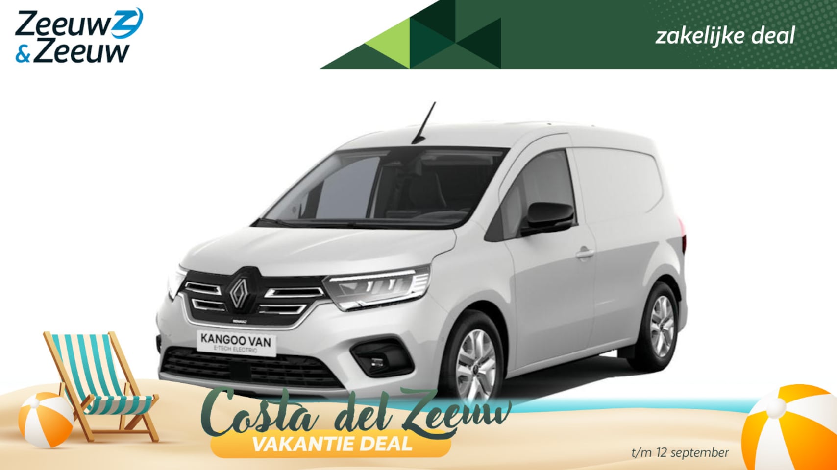 Renault Kangoo E-Tech - Extra L1 44 kWh | Nu leverbaar met 12% Zeeuw & Zeeuw aktie korting ! | - AutoWereld.nl