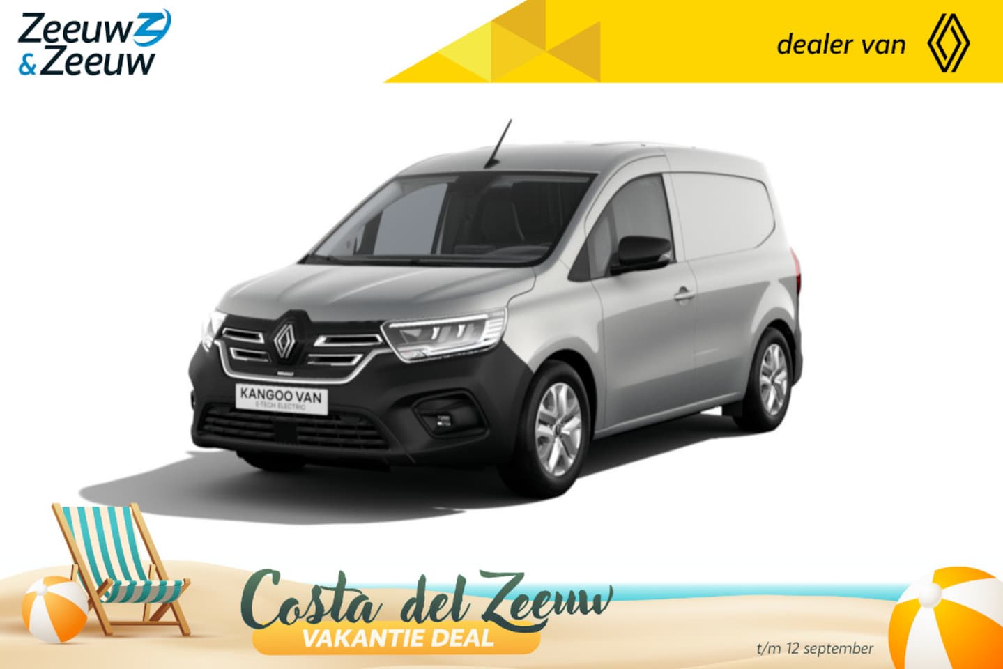Renault Kangoo E-Tech - Extra L1 22kWh | Nu direct uit voorraad leverbaar met maar liefst 14% Zeeuw & Zeeuw actiek - AutoWereld.nl