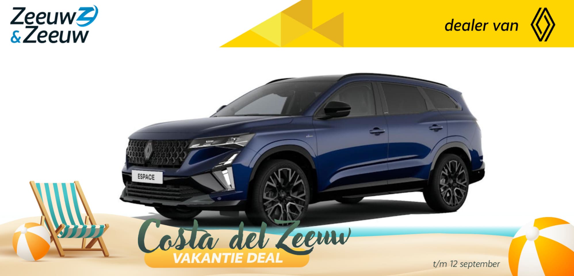 Renault Espace - E-Tech full hybrid 200 esprit Alpine 7p. | Nu uit voorraad leverbaar met € 8.000,- Zeeuw & - AutoWereld.nl