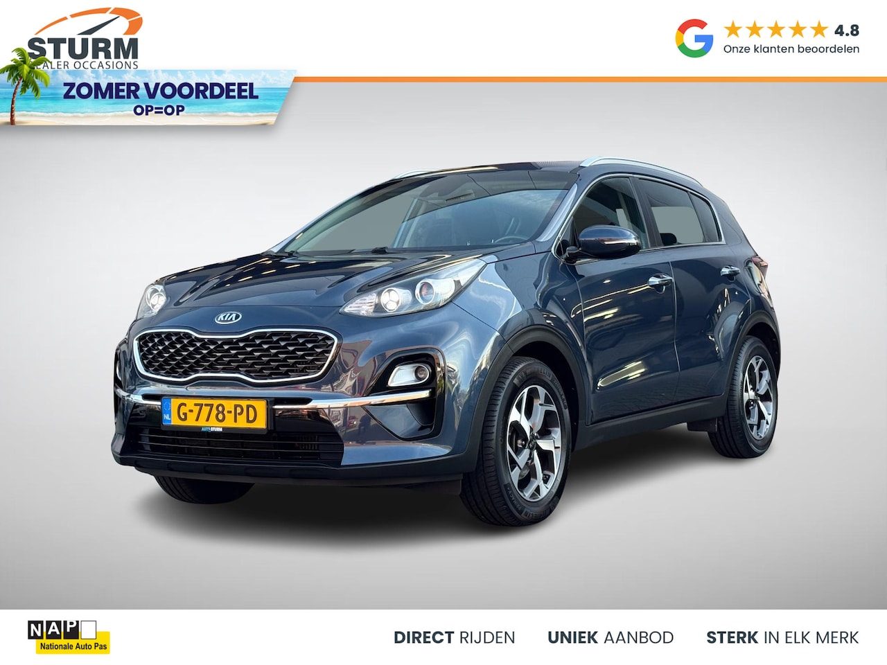 Kia Sportage - 1.6 T-GDI DynamicLine 177pk Automaat, NL-Auto! - AutoWereld.nl