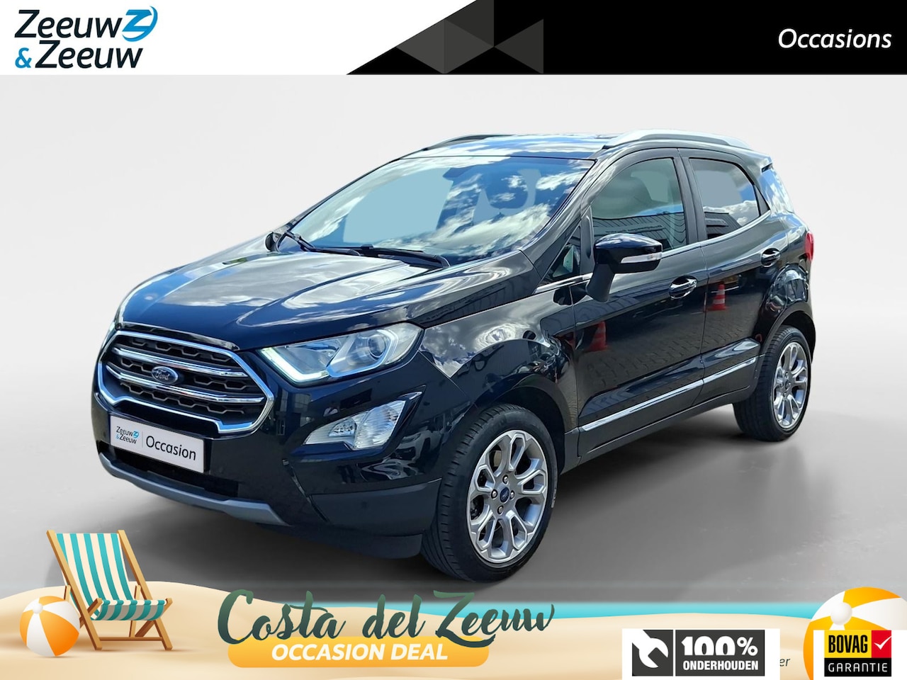 Ford EcoSport - 1.0 EcoBoost Titanium | Dealer onderhouden | Stoel- stuur en voorruitverwarming | Navigati - AutoWereld.nl