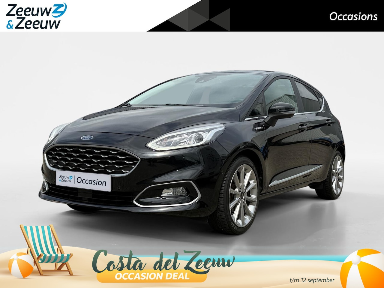 Ford Fiesta - 1.0 EcoBoost Hybrid Vignale | Dealer onderhouden | NL auto | Adapt. cruise control | Pano - AutoWereld.nl