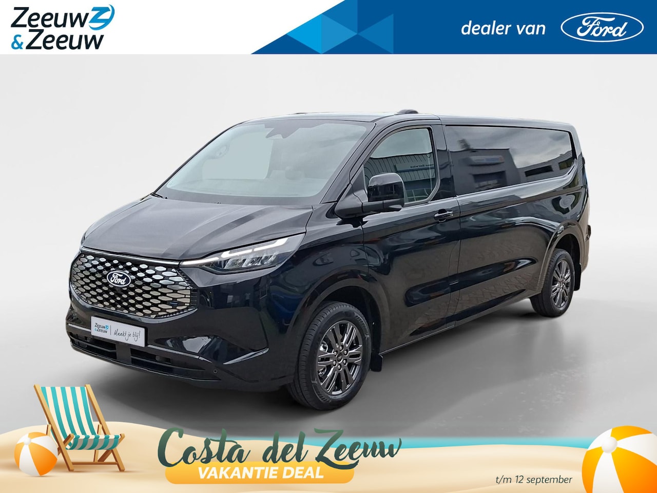 Ford Transit Custom - E-Transit 340 L2H1 Limited 71 kWh | Direct Leverbaar | 352km WLTP Rijbereik | AGR-Stoelen - AutoWereld.nl