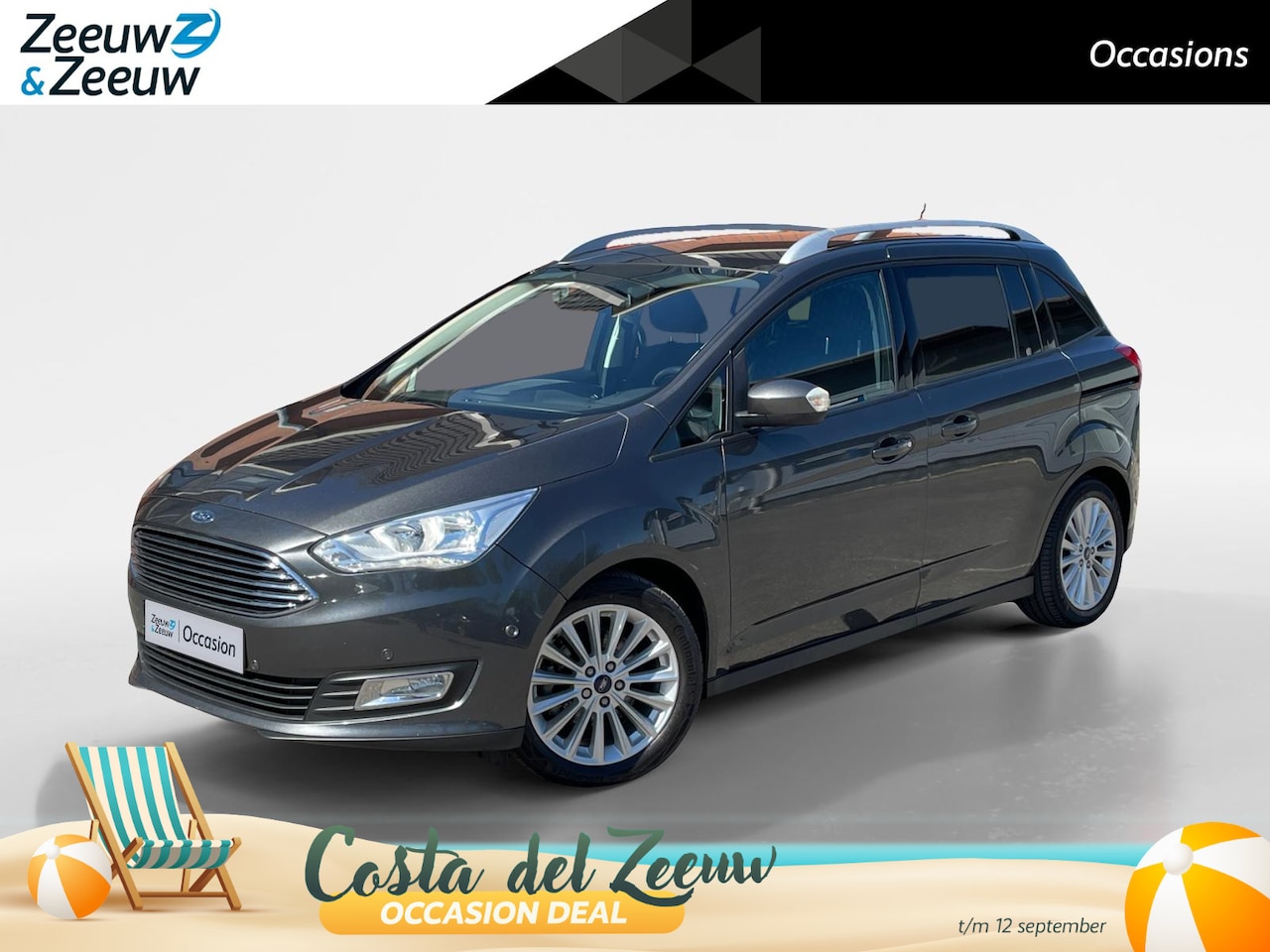 Ford Grand C-Max - 1.0 Titanium 7Pers. | Navigatie | Voorruitverwarming | Stoelverwarming | Privacy Glass | C - AutoWereld.nl