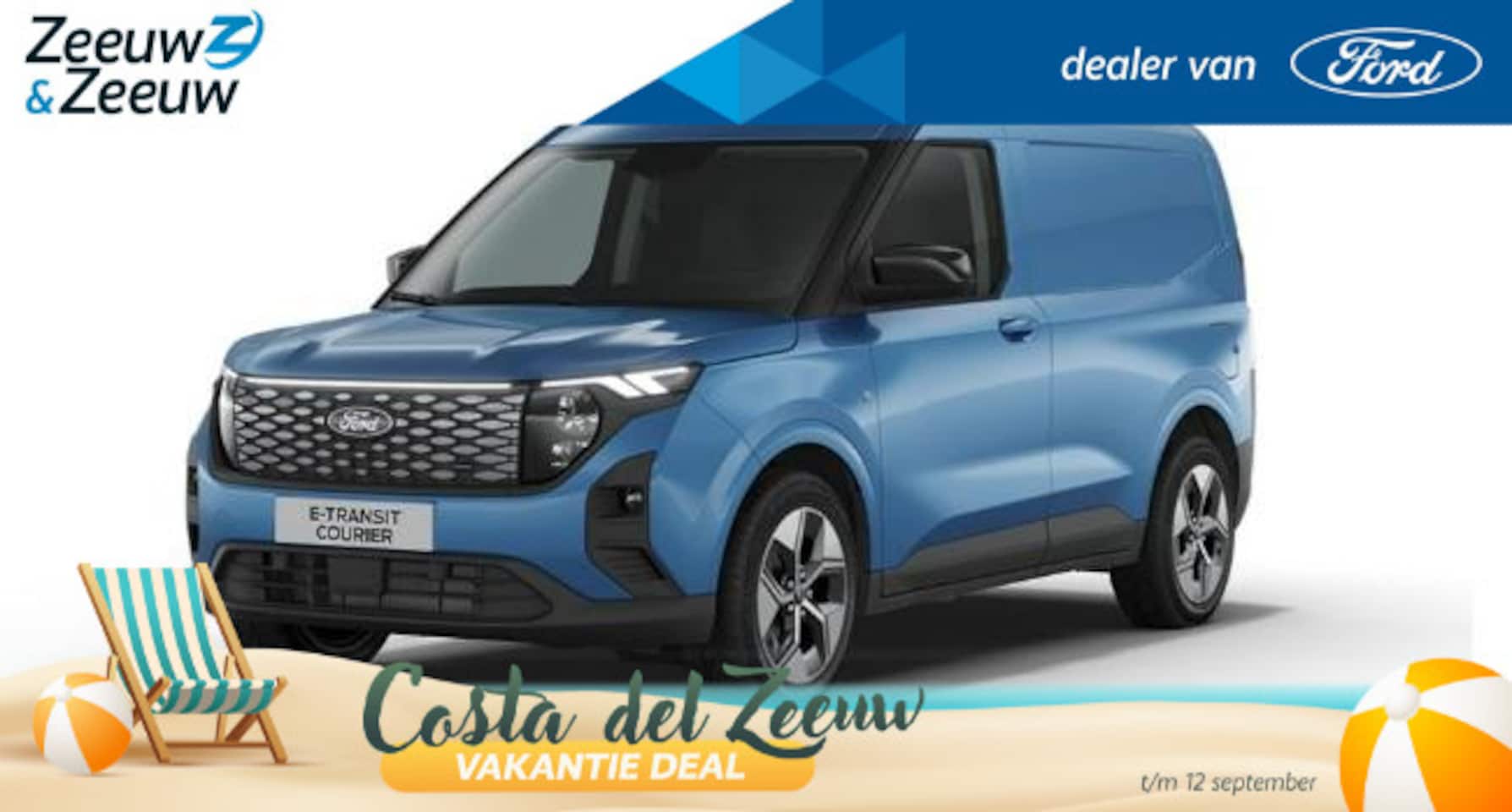 Ford Transit Courier - E-Transit Limited 46 kWh 136 pk | 17" LM velgen | Te bestellen voertuig vanaf € 29.135 ex - AutoWereld.nl