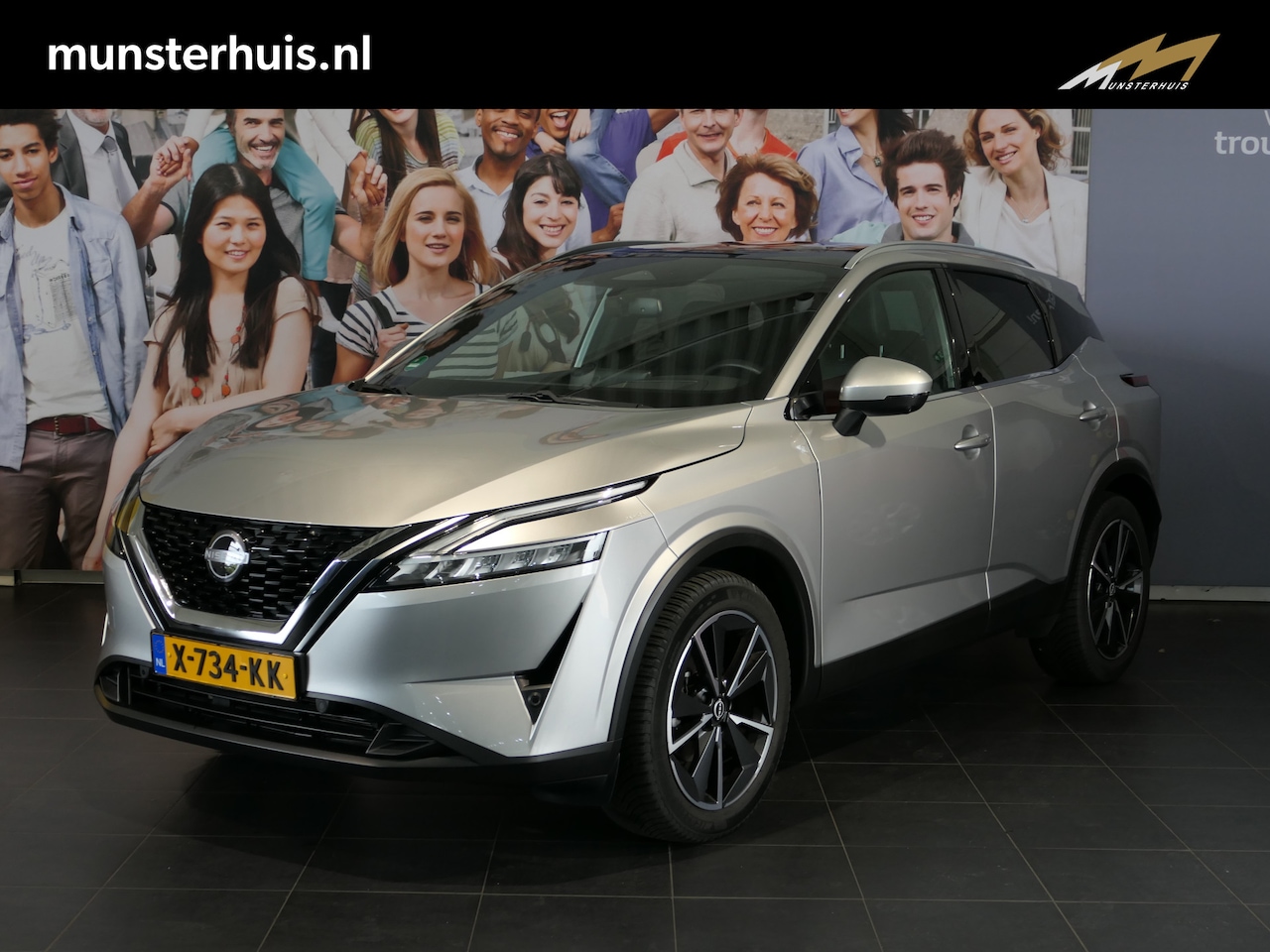 Nissan Qashqai - 1.3 MHEV Xtronic Tekna Panoramadak - Allseasons - Dakrails - Trekhaak! - Headup display - AutoWereld.nl