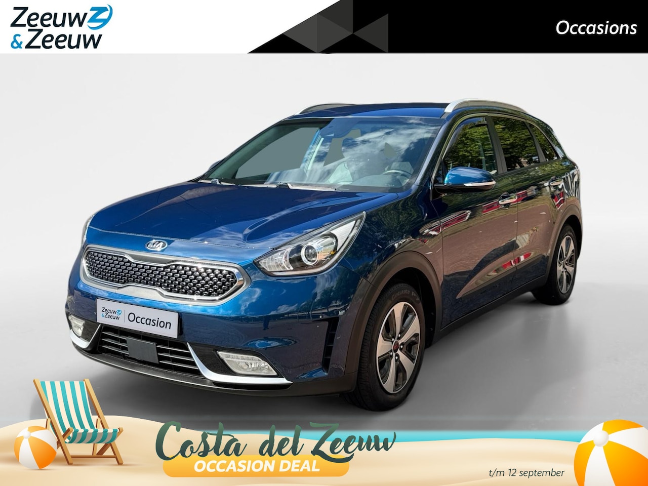 Kia Niro - 1.6 GDi Hybrid BusinessLine | Airco | Navi | Camera | Trekhaak | Leder | Stoelverwarming| - AutoWereld.nl