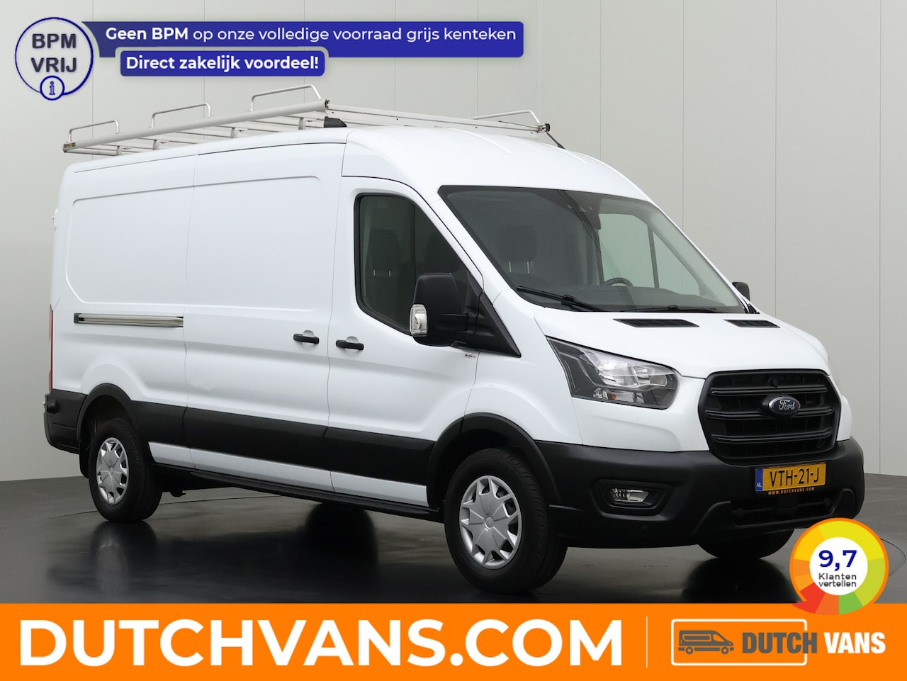 Ford Transit - 2.0TDCI 130PK L3H2 | Imperiaal | Trekhaak | Airco | Cruise | 3-Zits | Betimmering - AutoWereld.nl