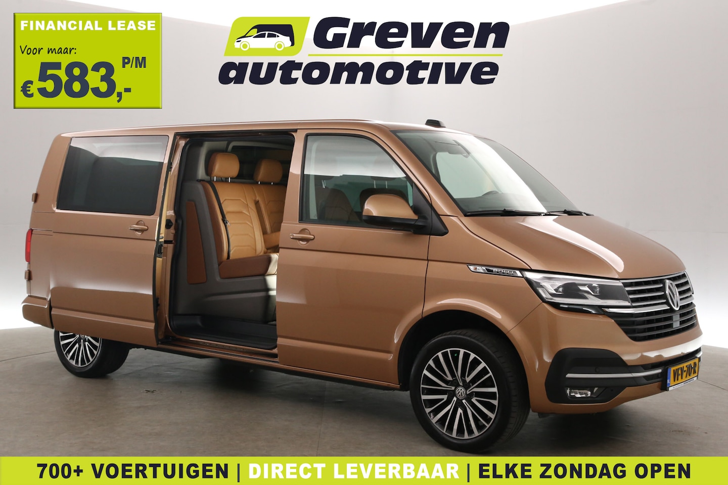 Volkswagen Transporter - 2.0 TDI L2H1 Bulli 200PK | Dubbele Cabine | Automaat | Airco | Camera | Virtual | Cruise | - AutoWereld.nl